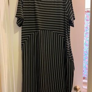 Striped Black and White Dress